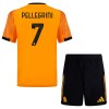 Officiële Voetbalshirt + Korte Broek AS Roma Pellegrini 7 Uit 2025-26 - Kids